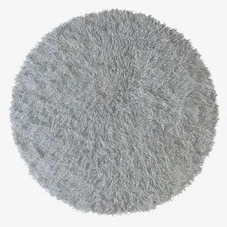 灰色简单圆形纯色地毯免抠