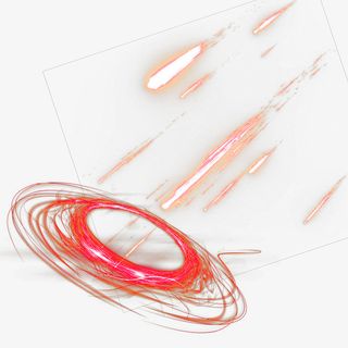 红色科技激光光圈特效免抠