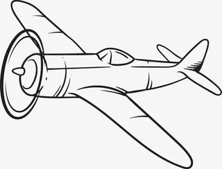 复古军用战斗机免抠