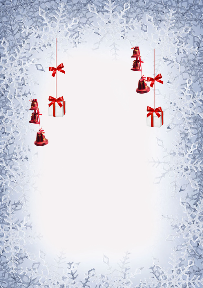 雪花礼物简约洁白背景高清