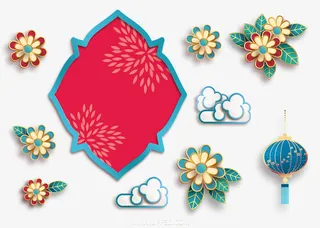 国潮中国风元素免抠