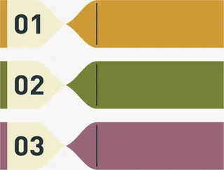 旋转折纸目录ppt素材免抠