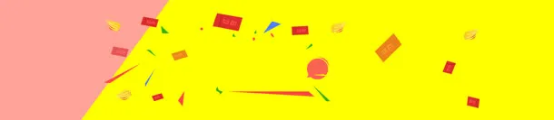 电商几何立体块红包背景banner