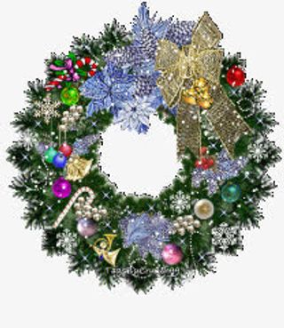 圣诞花环装饰免抠
