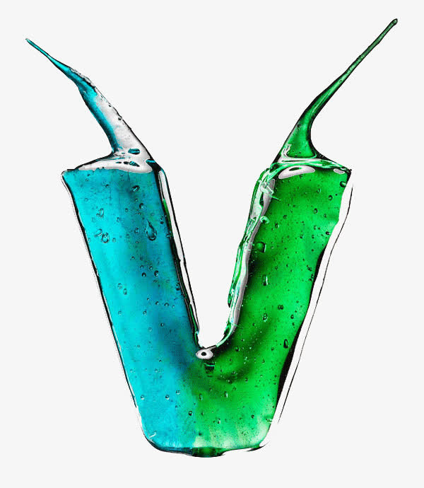 创意糖果字母V免抠