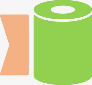 撞色卷纸图标免抠