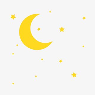 手绘卡通月亮星星免抠