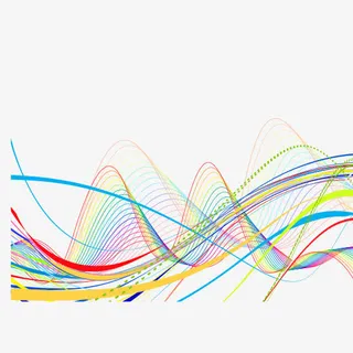 炫彩线条免抠