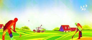 炫彩耕田背景高清