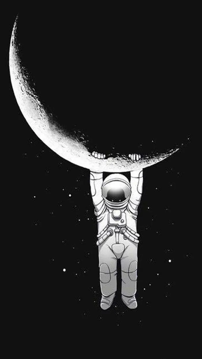 宇航员月亮背景高清