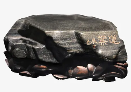 明代碧玉莲叶砚台免抠 明代碧玉莲叶砚台免抠