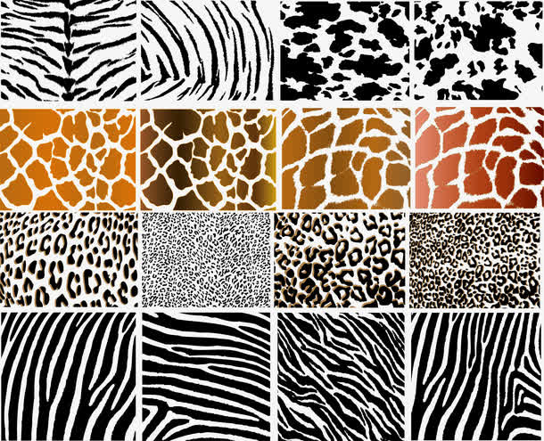 时尚豹纹图案锦集免抠