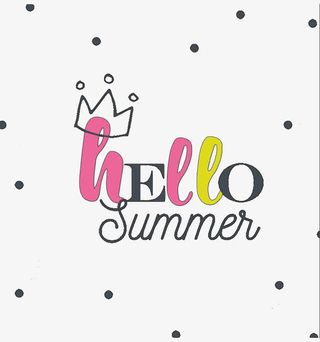 你好夏天艺术字素材免抠免抠