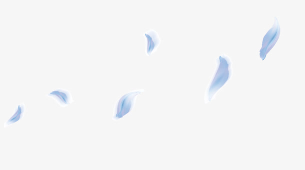 蓝色花瓣免抠