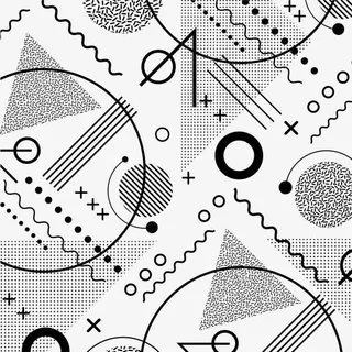 黑色简约图形边框纹理免抠