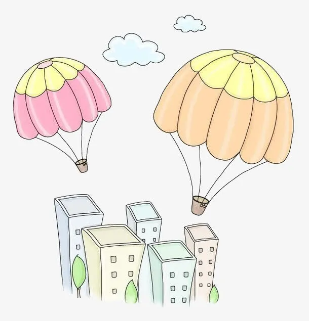 卡通手绘城市免抠