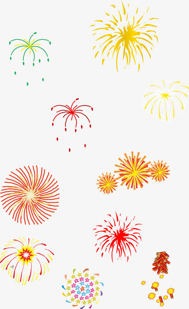 矢量礼花图片免抠