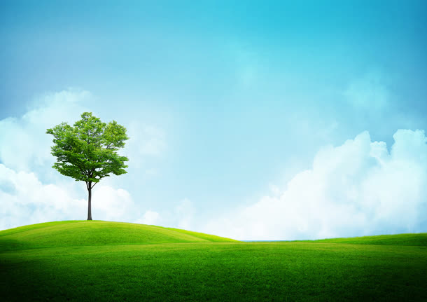 绿意春天海报设计免抠