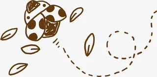 春天可爱瓢虫设计免抠