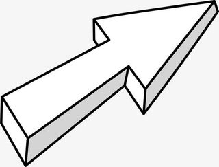 手绘白色箭头免抠