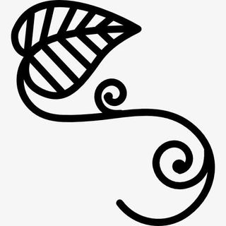 叶片轮廓与藤图标免抠