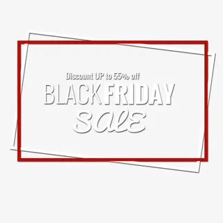 黑色星期五白色英文字体免抠