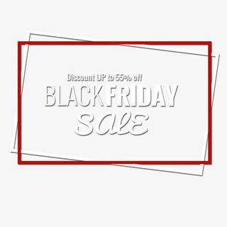 黑色星期五白色英文字体免抠