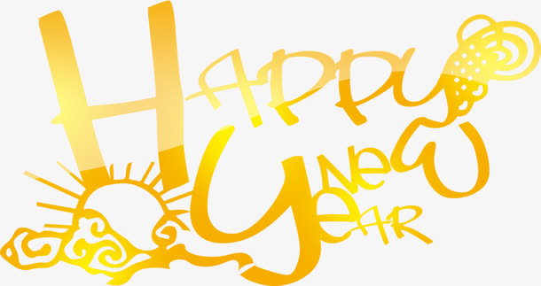 黄色happynewyear古风背景