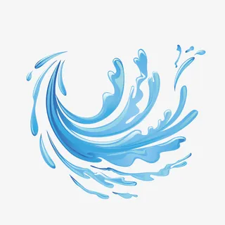 旋转飞溅水花装饰免抠