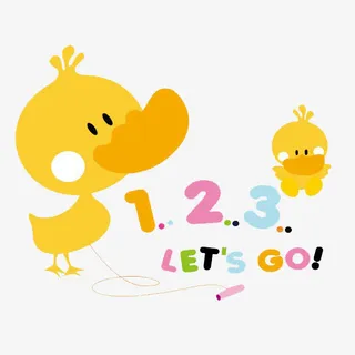 卡通小黄鸭免抠