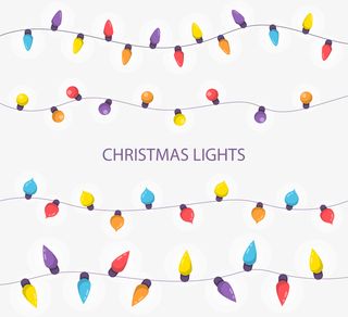 矢量手绘小彩灯免抠