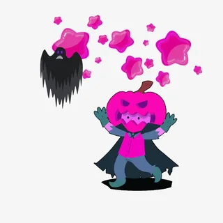 万圣节星星吸血鬼免抠