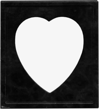 黑色爱心边框免抠