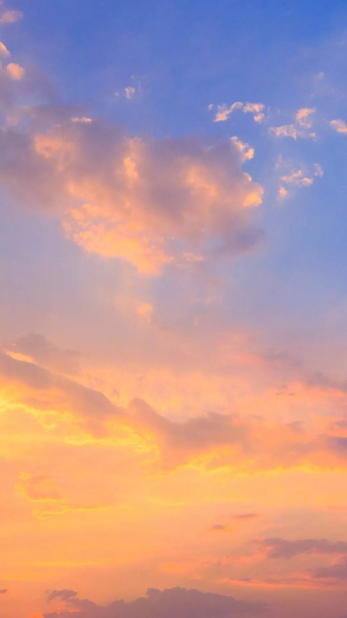 蓝色渐变天空夕阳H5背景高清摄影风景背景