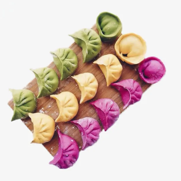 彩色维生素饺子免抠