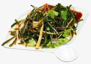 蒜泥红油凉拌海带丝美食摄影免抠