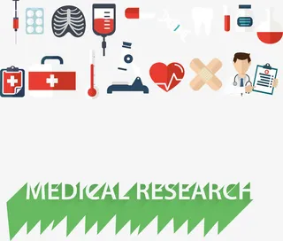 医学研究报告封面免抠