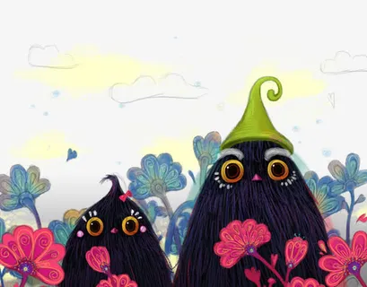 手绘卡通老鹰免抠