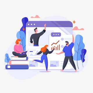 商务办公手绘插画免抠