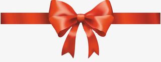 红色蝴蝶结彩带礼带免抠
