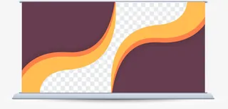 矢量商务易拉宝展架素材免抠