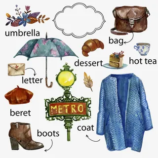 矢量巴黎元素免抠