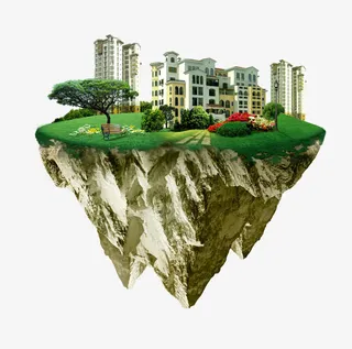 创意地产海报元素免抠