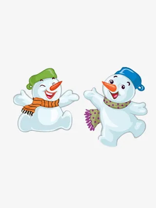 卡通小雪人免抠