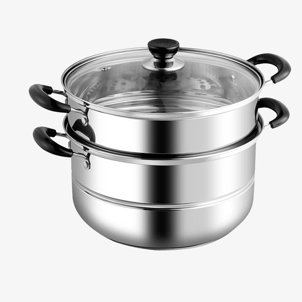 不锈钢蒸锅设计素材免抠
