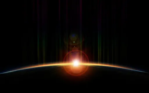 宇宙星球中的光芒海报背景