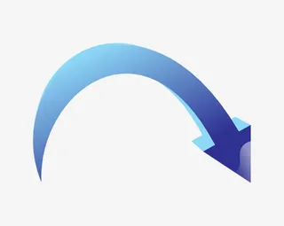 蓝色渐变箭头免抠