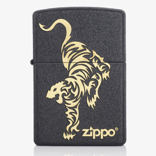 ZIPPO打火机磨砂老虎免抠