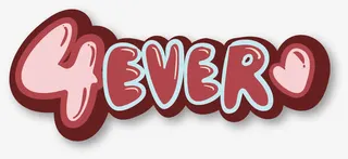 4ever可爱字体免抠