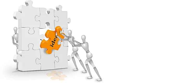 简约拼图banner高清